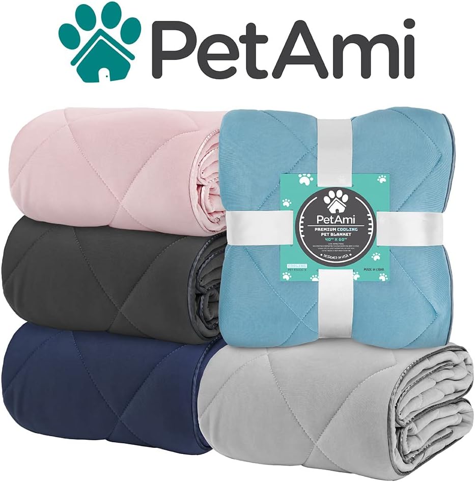 PetAmi lightweight pet blanket inside a dog crate