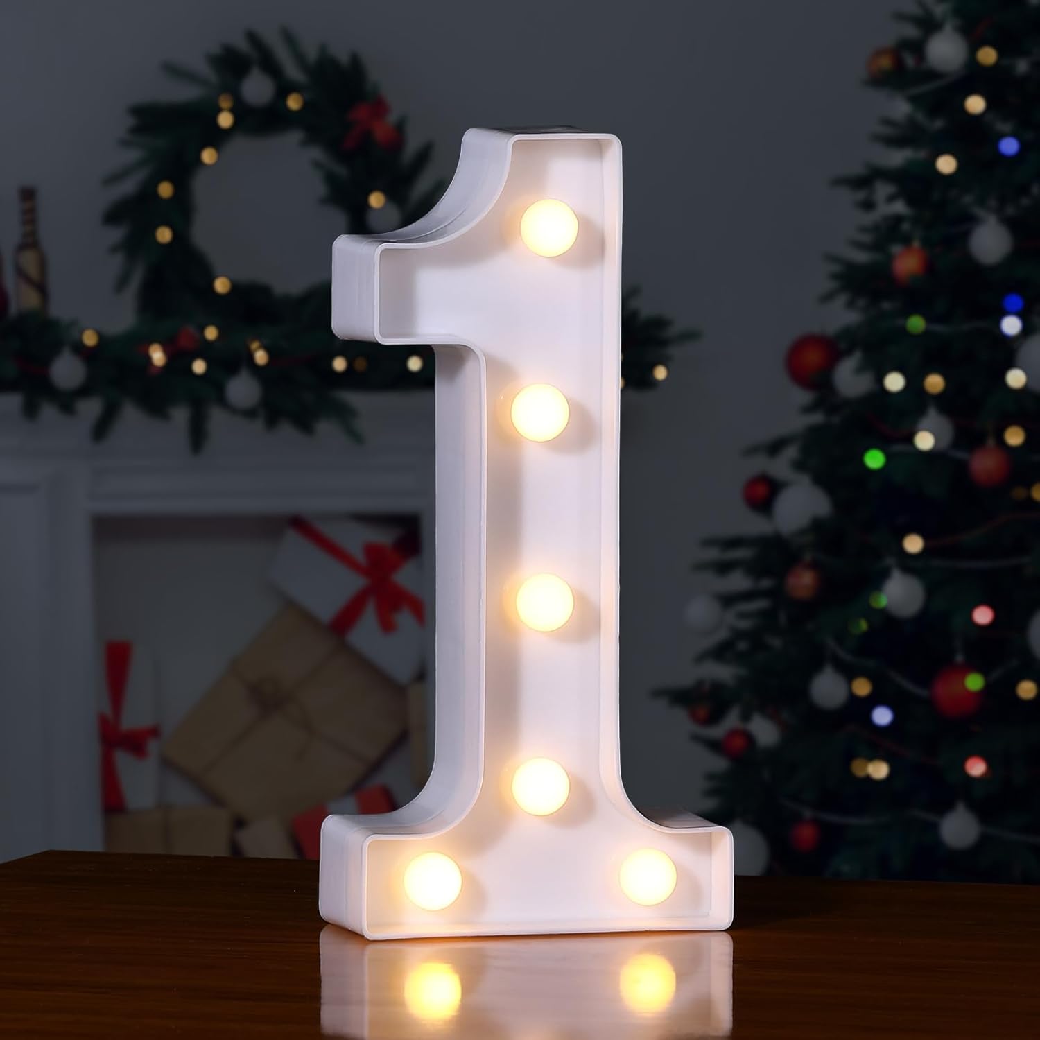 Foaky decorative LED marquee light up number one front view for party decoration