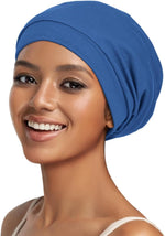 Alnorm Slouchy Beanie Casual Bonnet Satin Lined Hair Wrap Knit Beanie Cap Light Grey - Image 10