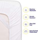 Sweet Home Collection RV short queen sheet set in white