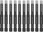 JOERIC diamond drill bit set front view showing 10 pieces in storage case