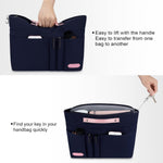 HyFanStr purse organizer inside liner showing lightweight nylon fabric