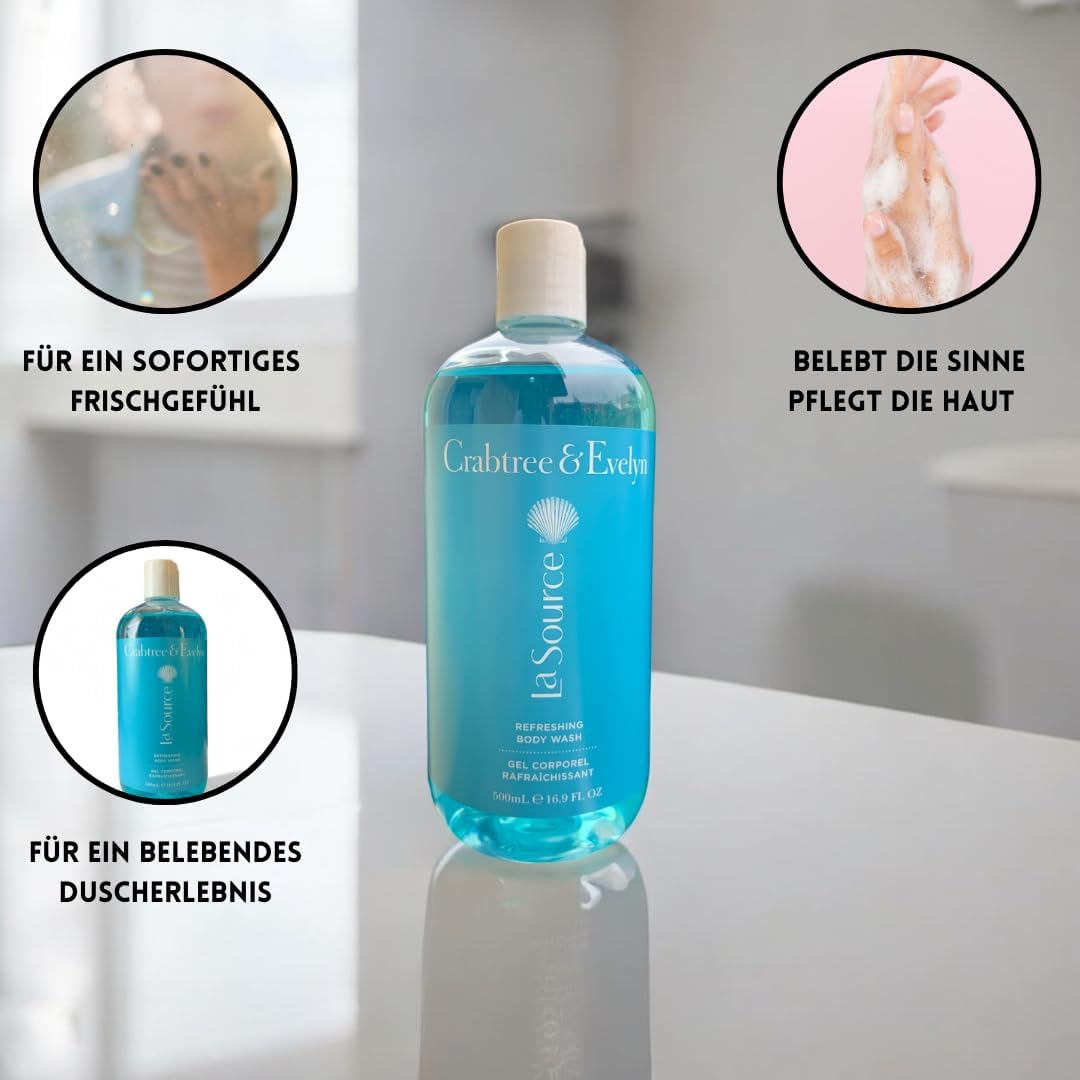 Crabtree & Evelyn La Source Refreshing Body Wash 16.9oz/500ml - Image 2