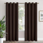 YoungsTex brown blackout curtains front view room decor