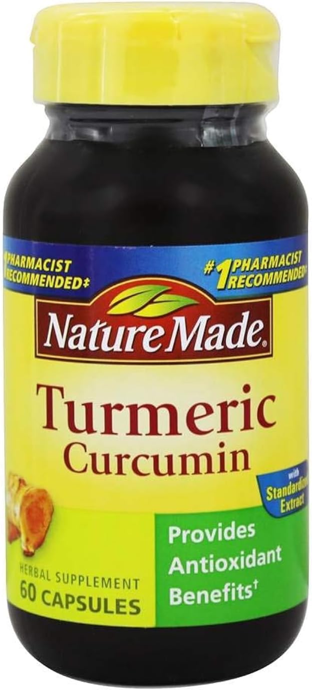 Nature Made Turmeric Curcumin capsules bottle front view