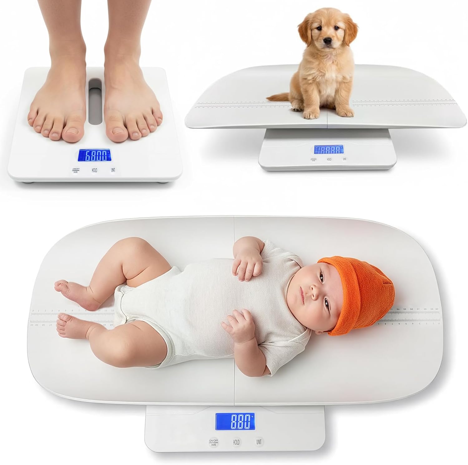 Nomeoop digital baby and pet scale with front view