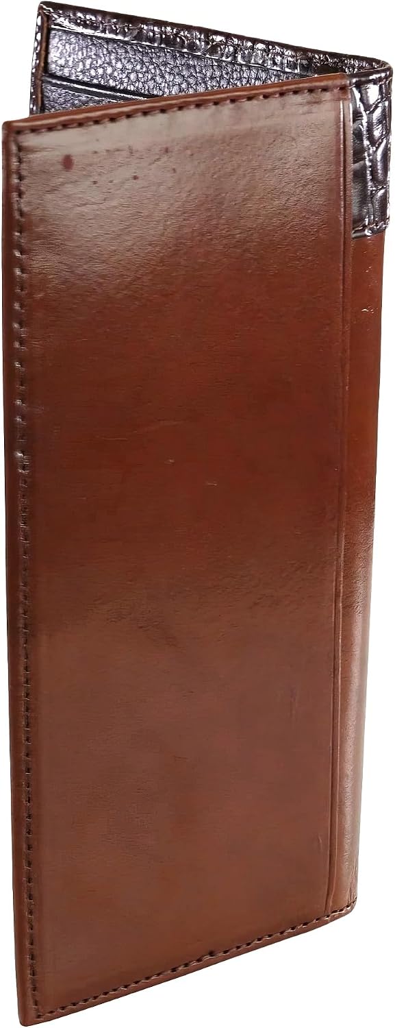 Ariat men's wallet angled profile showing slim bi-fold design