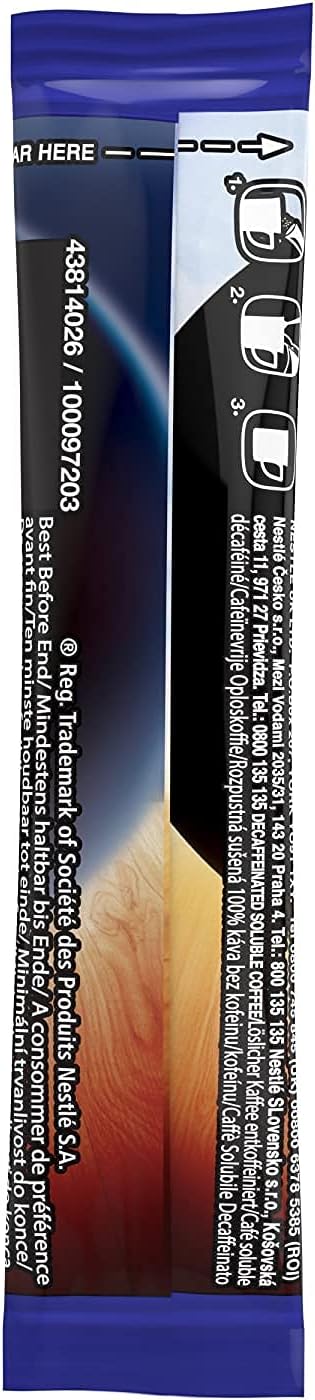 Nescafe double filtered instant coffee sticks ready for brewing