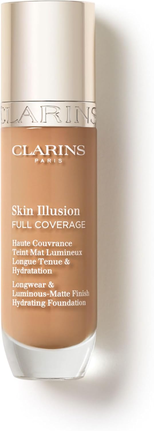Clarins Skin Illusion Full Coverage Foundation front view luminous matte makeup