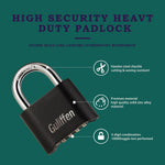 Hardened steel shackle detail on lock