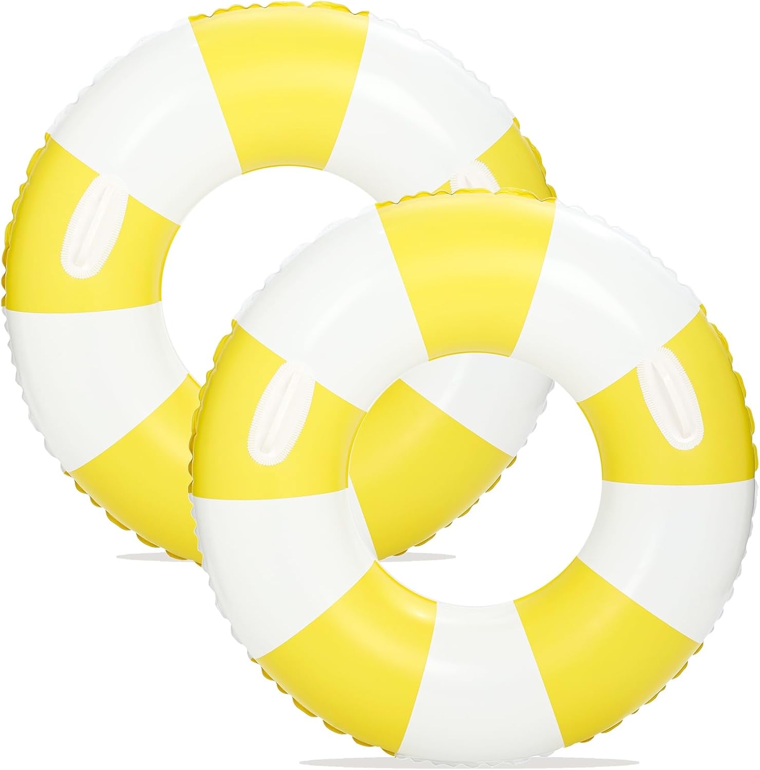 Yuokwer inflatable striped pool floats for adults front view