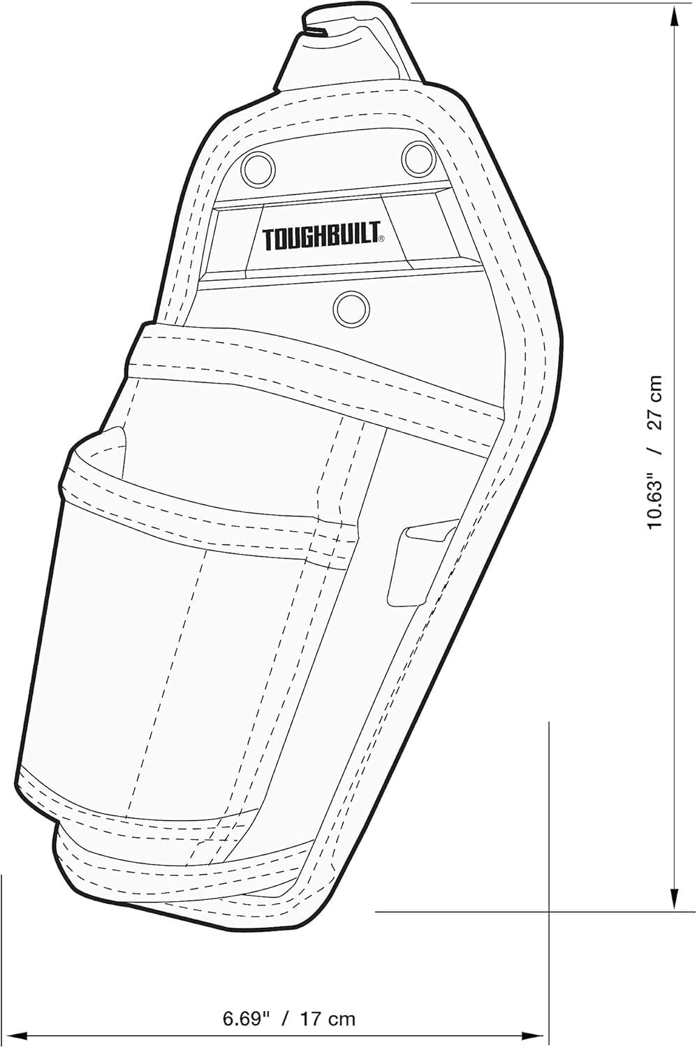 ToughBuilt ClipTech - Hammer Holster, Nail Puller Sleeve, TB-CT-31-A | ClipTech Hub Included, Nail Puller Sleeve, Rear-Angle Design, Secure Belt Attachment, Rugged Construction, Jobsite Ready - Image 10