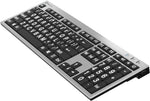 Logickeyboard slim profile side angle view