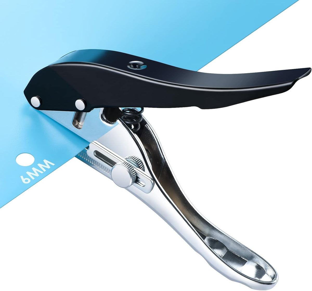 Single Hole Punch - Heavy Duty Paper Puncher for Tags, Cards, Plastic, Cardboard - Portable Hand Held - Image 14