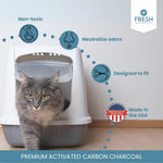 Fresh Headquarters charcoal replacement pads demonstrating the one centimeter thickness for superior odor absorption