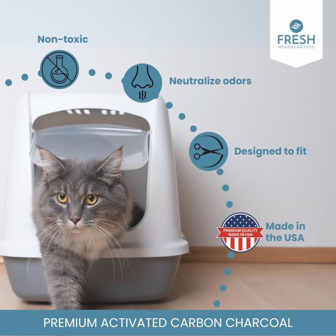Fresh Headquarters charcoal replacement pads demonstrating the one centimeter thickness for superior odor absorption