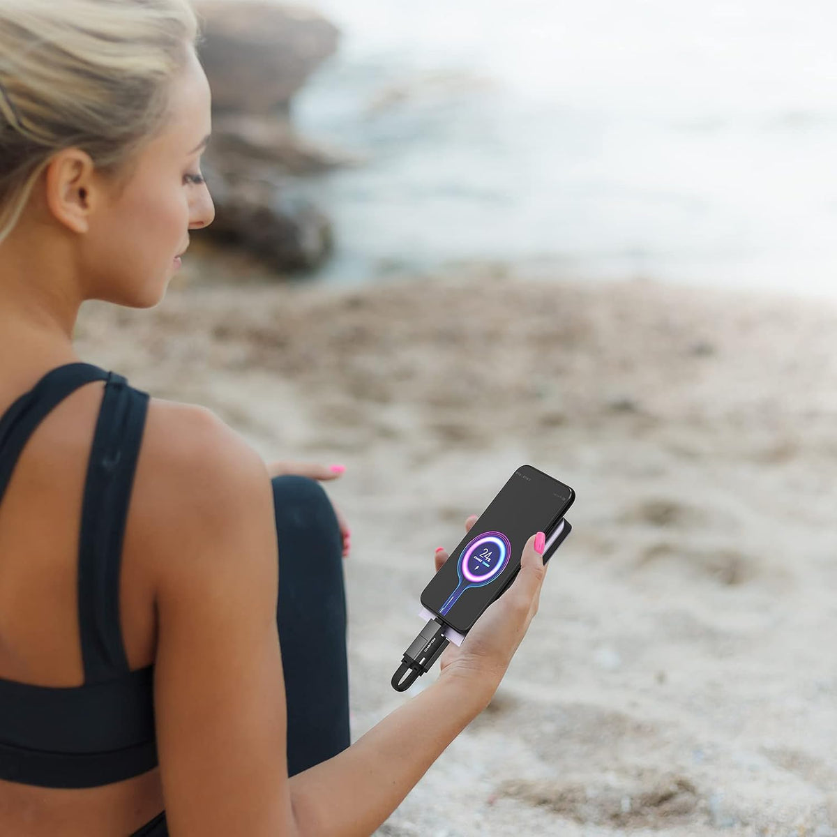 CHAFON multi charging cable packaged for travel