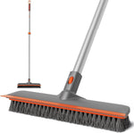 Eazer 2-in-1 floor scrubber brush with adjustable handle