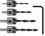 Countersink Drill Bit Set, 7Pcs Woodworking Chamfer High Speed Steel Countersink Drill Bits 3 4 5 6 7 8 10 mm with L-Shape Hex Wrench - Image 9