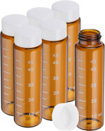 PATIKIL 6pcs 15ml Small Clear Glass Vials with Black Screw Cap, Borosilicate Glass Graduated Sample Bottles for Solid Liquid Powder Storage - Image 13