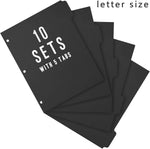 Homakover black index dividers stacked view