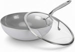 TECHEF - CeraTerra 12" Ceramic Nonstick Flat Bottom Wok/Stir-Fry Pan - PFOA, PTFE, PFAS Free, Dishwasher and Oven Safe, Made in Korea (12-in) - Image 9