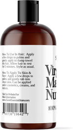 Organic macadamia oil drop applicator for facial care routine