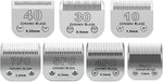Size 40/10/7F/5F/4F Detachable Pet Dog Grooming Clipper Ceramic Blades Set,Compatible with Andis,Oster A5,Wahl KM10 Series Clippers,Cut Length 1/100"(0.25mm) to 3/8"(9.5mm),5 Pack - Image 9
