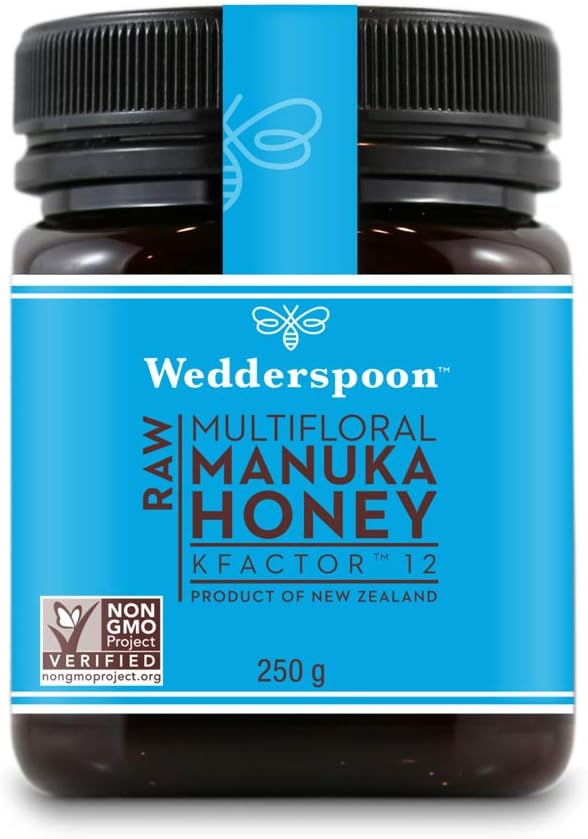Wedderspoon Organic Raw Manuka Honey Active 12+, 250 Grams - Image 1