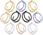 Double loop nose piercing ring worn model display