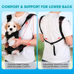 Small dog comfortable inside the Mosago pet travel backpack
