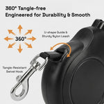 Heavy duty retractable leash with anti-slip handle