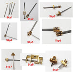 ELILANEY micro differential gearbox brass gears and metal frame detail