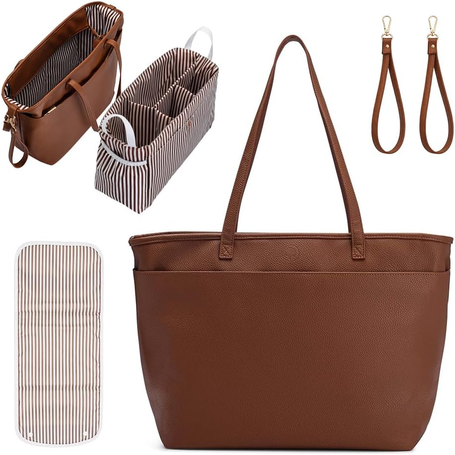 Parker Baby Willow Tote Bag front view in vegan leather