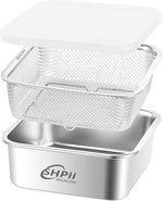SHPii square colander set front view storage container