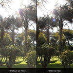 Side profile of 49mm camera lens filters