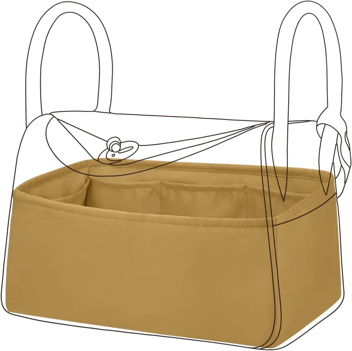 DGAZ Silk Purse Organizer Insert for Lindy Bag(Etoupe greyLD26) | Soft and Lightweight,Perfect Fit,Multi-pocket Storage,Bag Protector,Luxury Bag Care,Handmade,for Smooth Bag Organizer - Image 9