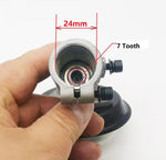 Gabasinover trimmer gear head showing the M10 left-hand threaded bolt