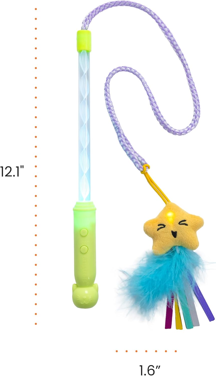 Catstages cat wand toy packaging and full set