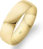 Wedding Band 14K/10K Solid Gold 6mm Comfort Fit Ring Men Women | Stamped 10K, not plated; high-polish, rounded comfort interior; hypoallergenic; made in USA; true-to-size; gift-ready - Image 9