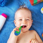 BPA-free baby oral care set with integrated teething massage pads