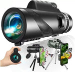 ONOLA 80x100 high powered monocular telescope front view with premium lens coating