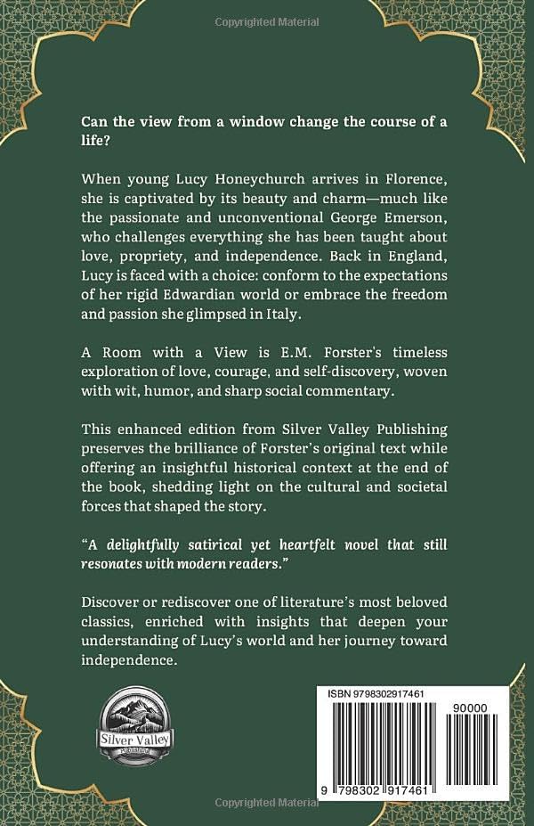 A Room with a View by E. M. Forster book spine and back cover details