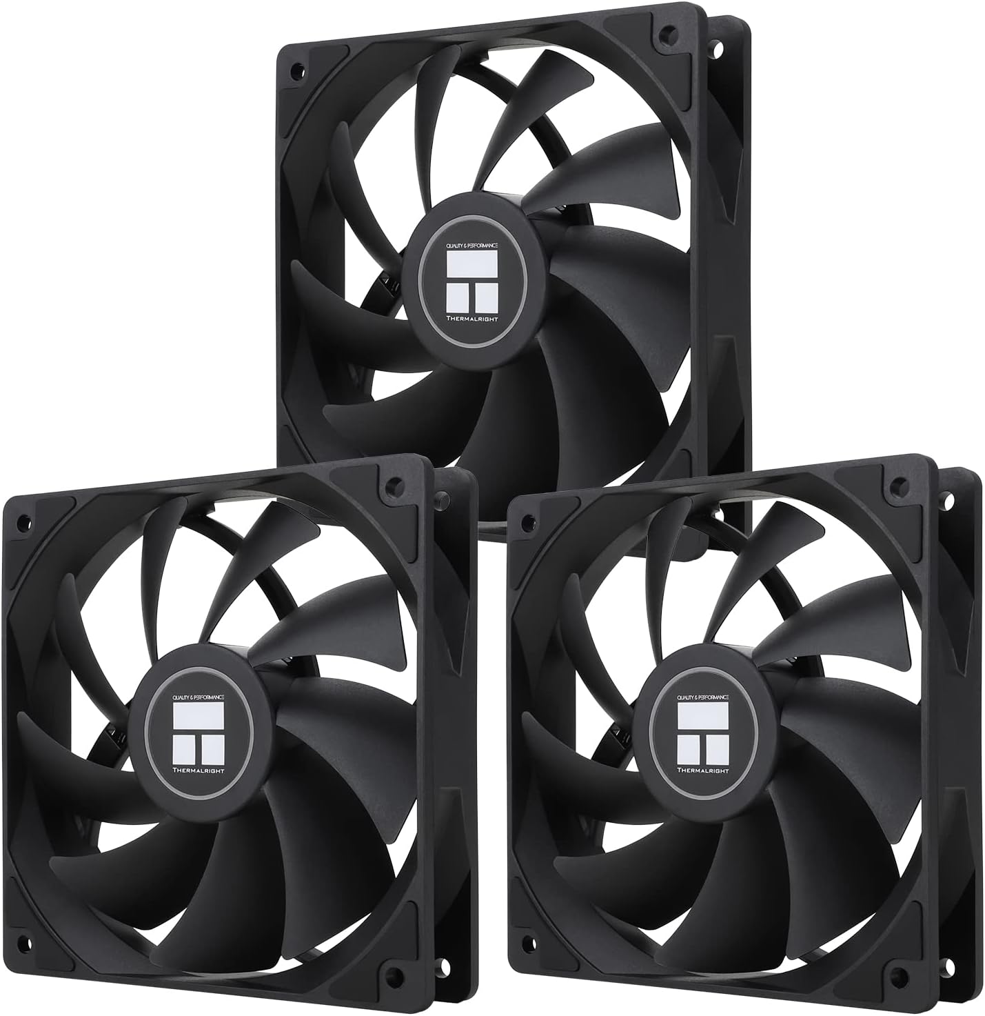 Thermalright TL-C12C X3 CPU case cooler fan triple pack showing front intake profile.