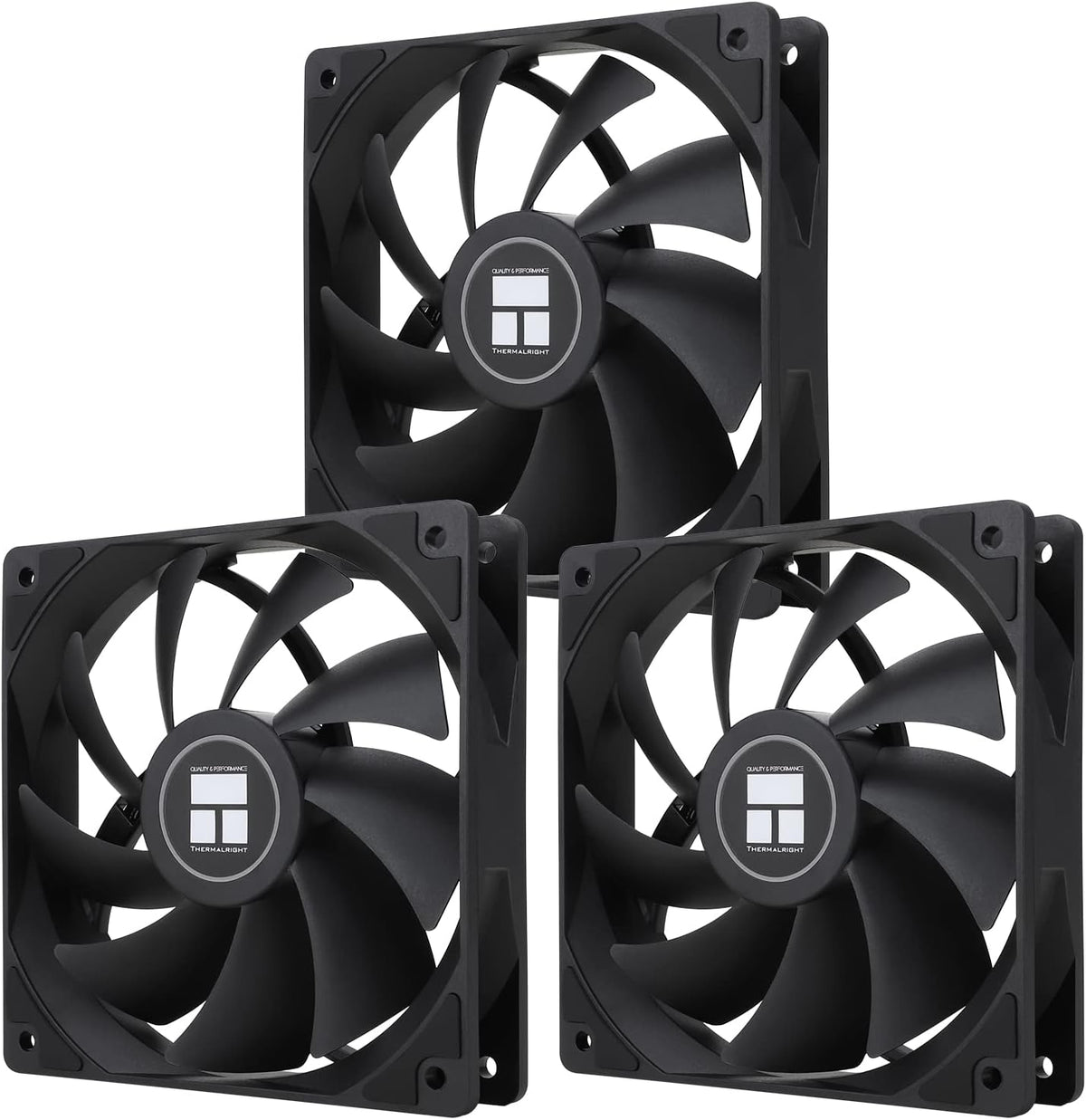 Thermalright TL-C12C X3 CPU case cooler fan triple pack showing front intake profile.