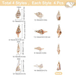 SUNNYCLUE conch shell charms assorted styles in box