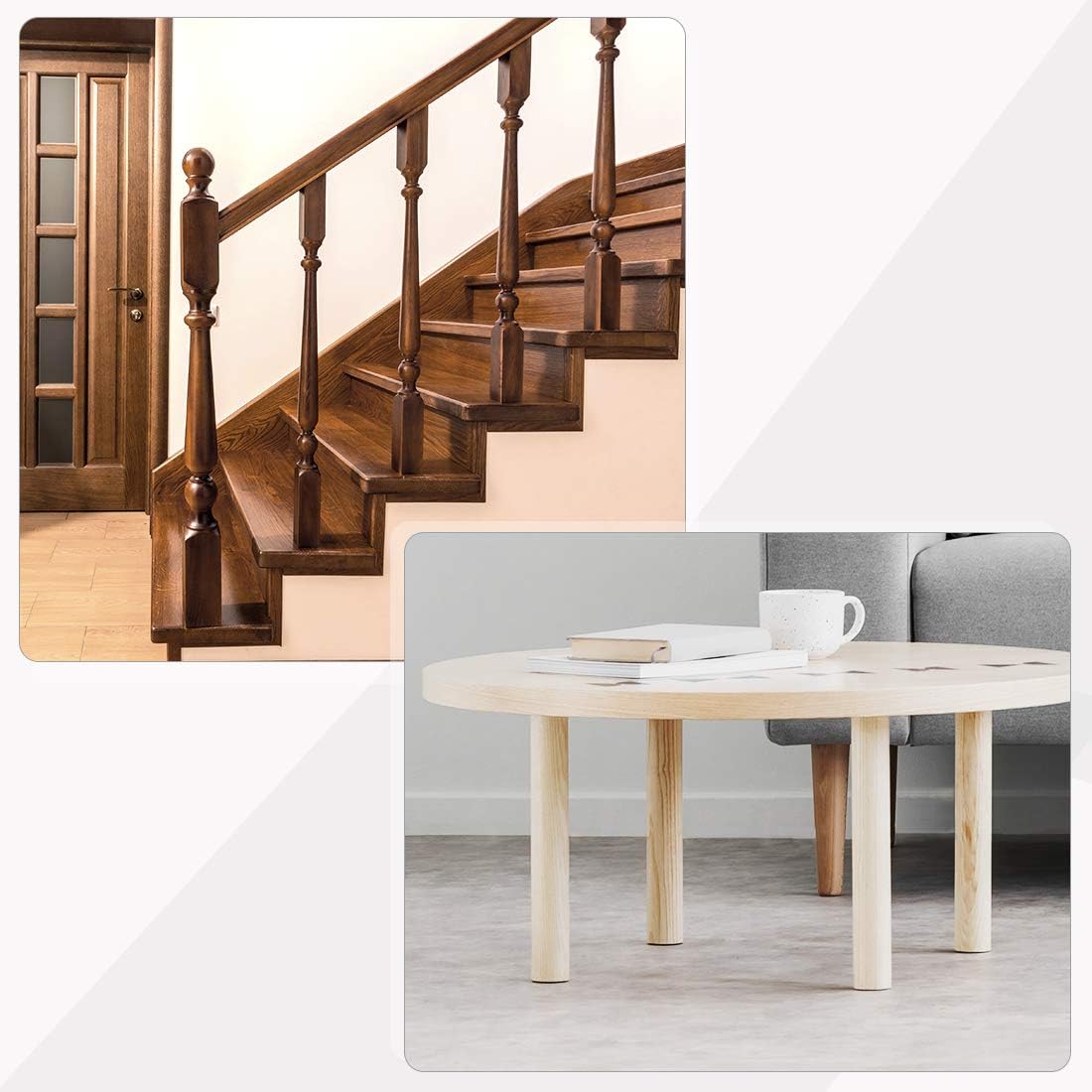 Wood joint application setup featuring uxcell double-ended screws