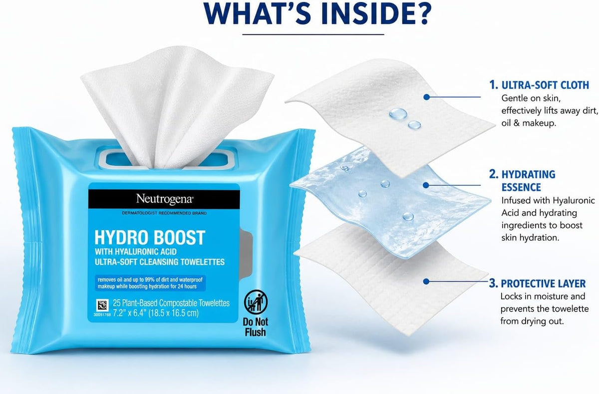 Neutrogena facial cleansing wipes texture and fabric
