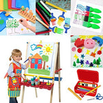 Different shapes of colorful sponge brushes illustrating creative possibilities for early learning art and craft projects.