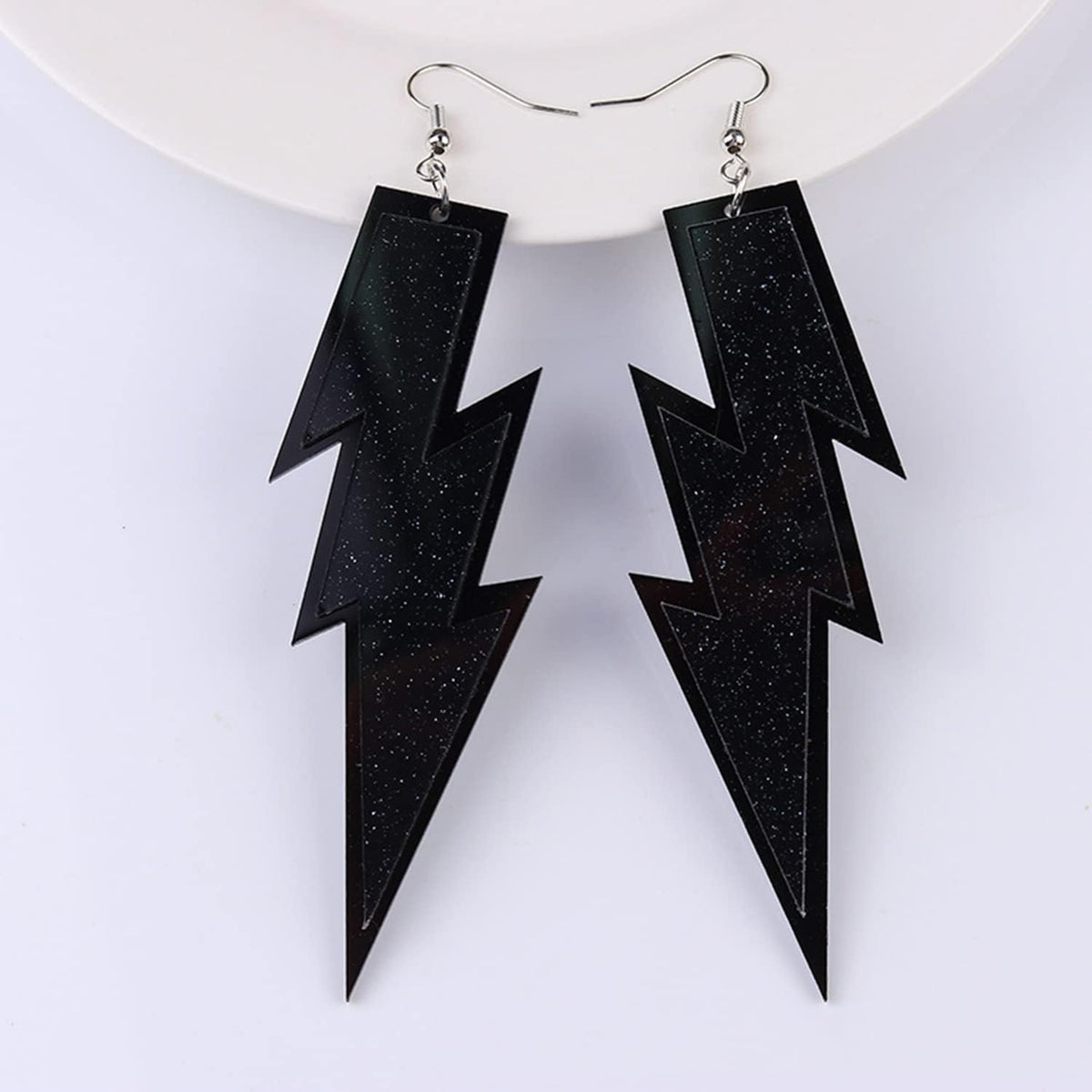 GBAHFY colorful geometric thunder flash earrings flat lay display